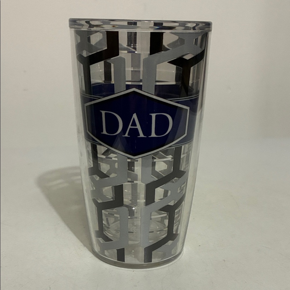 ‘Dad’ Navy and Silver Hexagon Tervis Tumbler 16oz